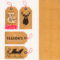 Купить салфетка бумажная 3-сл 33х33 см 20 шт новогодняя крафт "papstar" в Москве