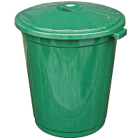 Купить бак мусорный круглый 105л н660хd600 мм пластик зеленый пхт 1/1 в Москве