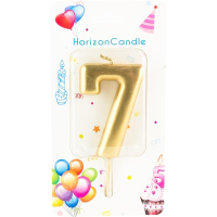 Купить свеча для торта цифра 7 металлик "horizon candles" в Москве