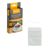 Купить пакетики для заваривания чая и трав на завязках 60х80 мм 50 шт/уп "marmiton" в Москве