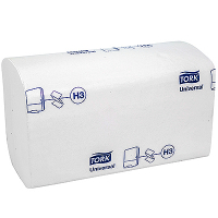 Купить полотенце бумажное листовое 1-сл 300 лист/уп 230х230 мм z-сложения tork h3 universal белое sca 1/15, 1 шт. в Москве