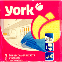 Купить салфетка губчатая целлюлозная дхш 180х160 мм 3 шт/уп york в Москве