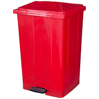 Купить бак мусорный прямоугольный 85л дхшхв 440х410х705 мм с педалью пластик красный bora 1/3, 1 шт. в Москве