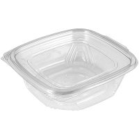 Купить контейнер с совмещённой крышкой 137х142х48 мм 375 мл квадратный прозрачный pet картон "stirolplast", 75 шт./упак в Москве