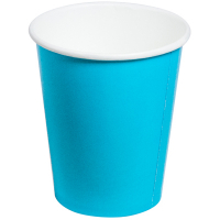Купить стакан бумажный 250мл d80 мм 1-сл для горячих напитков голубой v 1/50/1000 в Москве