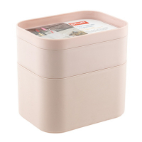 Купить органайзер трансформер 150х110х140 мм мини 3-секционный с разделителями розовый пластиковый "proff" в Москве