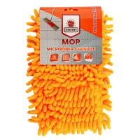 Купить насадка - моп (mop) для швабры 420х130 мм chenille плоская с карманами оранжевая микрофибра "textop" в Москве