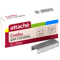 Купить скоба для степлера канцелярская 1000 шт №10 эконом с цинковым покрытием "nn" в Москве