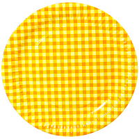 Купить тарелка бумажная d260 мм с дизайном клетка желтая картон papstar 1/20/360, 20 шт./упак в Москве