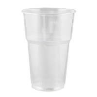 Купить стакан пластиковый d80 мм 330 мл прозрачный pp "полимерпласт" 1/50/1500, 50 шт./упак в Москве
