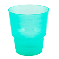 Купить стакан пластиковый d75 мм 200 мл кристалл зеленый ps "ip" 1/25/600, 25 шт./упак в Москве
