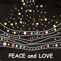 Купить салфетка бумажная 3-сл 33х33 см 20 шт мир и любовь с рисунком "papstar" в Москве