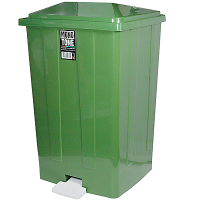 Купить бак мусорный прямоугольный 85л дхшхв 440х410х705 мм с педалью пластик зеленый bora 1/3 в Москве