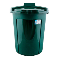 Купить бак мусорный круглый h575d465 мм 45 л геркулес темно-зеленый пластик "elfplast" 1/1, 1 шт. в Москве