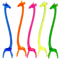 Купить размешиватель декоративный жираф н140 мм 100 шт/уп пластик разноцветный пласт-лидер 1/10, 1 шт. в Москве