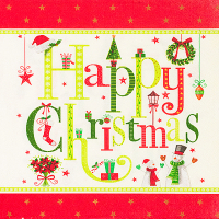 Купить салфетка бумажная 3-сл 33х33 см 20 шт счастливого рождества с рисунком "papstar" в Москве