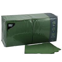 Купить салфетка бумажная зеленая 33х33 см 3-слойные 250 шт/уп papstar 1/4, 1 шт. в Москве