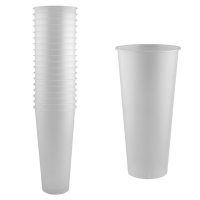Купить стакан пластиковый 650 мл d90 мм 18 шт bubble cup (шейкер) матовый pp "nn" в Москве