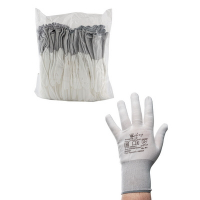 Купить перчатки хозяйственные 10 пар xl бесшовные белый нейлон "libry" в Москве