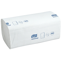 Купить полотенце бумажное листовое 1-сл 250 лист/уп 230х230 мм z-сложения tork h3 universal натурально-белое sca 1/20 в Москве
