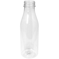 Купить бутылка пластиковая 500мл с широким горлом без пробки с плоским дном pet прозрачный 1/100 в Москве
