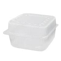 Купить контейнер с совмещённой крышкой 153х153х86 мм 660 шт квадратный прозрачный пэт "комус" в Москве