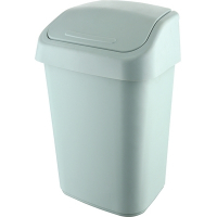 Купить контейнер мусорный прямоугольный 25 л большой с качающейся крышкой серый пластиковый "proff" 1/6, 1 шт. в Москве