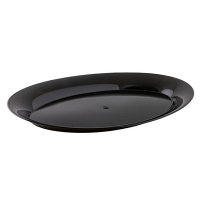 Купить тарелка фуршетная 295х190мм овальная ps черная "kpn" 1/4, 4 шт./упак в Москве