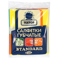 Купить салфетка губчатая целлюлозная 160х140 мм 3 шт/уп standard "textop" в Москве