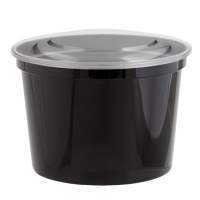 Банка термическая h75 d112 мм 500 мл без крышки ЧЕРНАЯ PP "DP" Купить банка термическая h75 d112 мм 500 мл без крышки черная pp "dp" в Москве