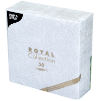 Купить салфетка бумажная белая 40х40 см 1-слойные 50 шт/уп royal casali papstar 1/5 в Москве