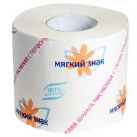 Купить бумага туалетная 1-сл 1 рул/уп 51 м стандарт мягкий знак белая сцбк 1/72 в Москве