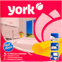 Купить салфетка универсальная вискозная 350х350 мм 5 шт/уп цвет в ассортименте "york" в Москве