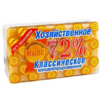 Купить мыло хозяйственное 150г 72% в упаковке светлое аист 1/60 в Москве