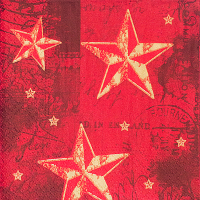 Купить салфетка бумажная 25х25 см 3 -сл 50 шт/уп красная звездное сияние "papstar" 1/12, 1 шт. в Москве