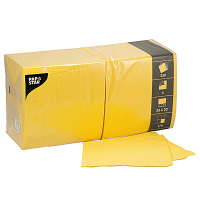 Купить салфетка бумажная желтая 33х33 см 3-слойные 250 шт/уп papstar 1/4 в Москве